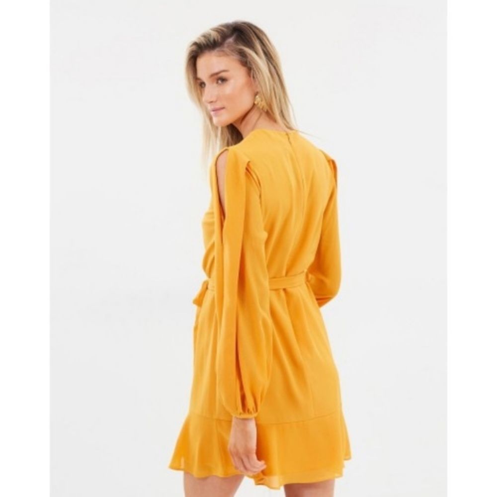 Sunshine Yellow Split Sleeve Dress ☀️ Size 4 - Picture 7 of 8